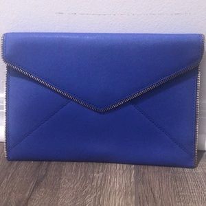Rebecca Minkoff Leo clutch in royal blue